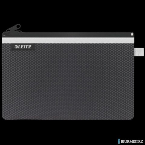 Koszulka z suwakiem z dwoma przegródkami Leitz WOW, rozmiar L, czarna 40130095