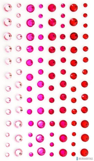 Kryształki samoprzylepne 3-6mm czerwone (104) 251110 GALERIA PAPIERU