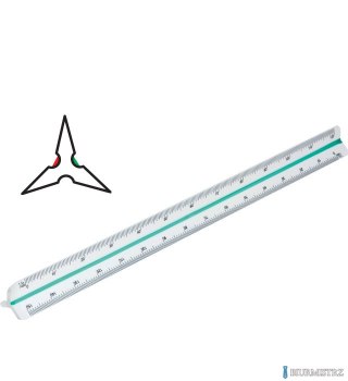 Linijka GR-143-skalówka budowlana, plastikowa, 30 cm GRAND 130-1831