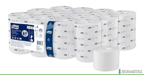 Papier toaletowy Tork, OptiServe/Mid-size, 2 warstwy, kolor biały, (24) bez gilzy, T7advanced 472630