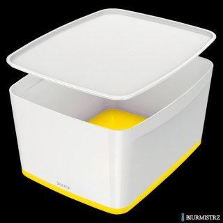 Pojemnik MyBox duży z pokrywką, biało-żółty 52161016 LEITZ