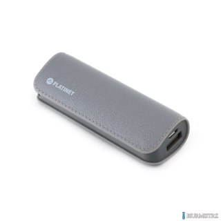 Powerbank, przenośna ładowarka Platinet LEATHER 2600mAh GREY + MICRO CABLE KABEL PMPB26LG