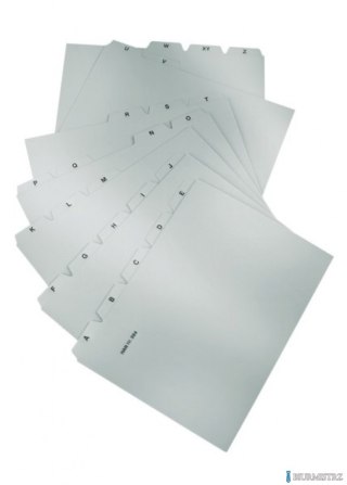 Przekładki HAN Kartei, PP, A4, do kartoteki, A-Z, 25 kart, szare HN984-13