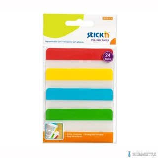 Przekładki indeksujące przeźroczyste 38x76mm 4 kolory STICKN 21609