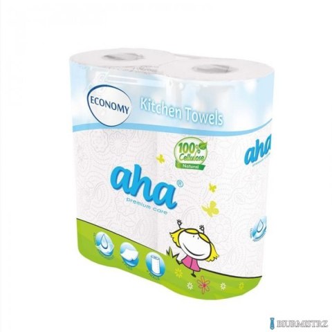 Ręcznik w roli AHA ECONOMY 2 warstwy (2 rolki) biały