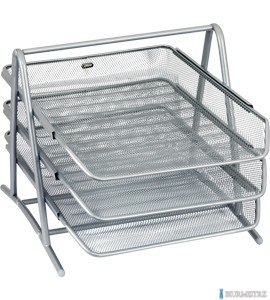 Stojak na dokumenty GR-069S srebrny metalowy siatka GRAND 120-1118