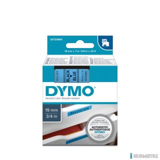 Taśma DYMO D1 - 19 mm x 7 m, czarny / niebieski S0720860 do drukarek etykiet (X) SALE