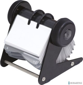 Wizytownik obrotowy DONAU, na 400 wizytówek, czarny