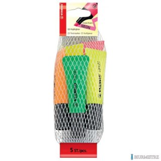 Zakreślacz STABILO neon komplet 5szt. 72/5-1-5