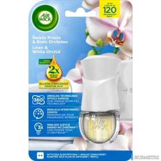 AIR WICK odświeżacz Elektryczny komplet 19ml Świeże Pranie Biała Orchidea 18130