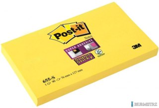 Bloczek samoprzylepny POST-IT_ Super Sticky (655-S), 127x76mm, 1x90 kart., żółty