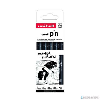 Cienkopis PIN 200, ZESTAW 5 SZT_MANGA_SHONEN