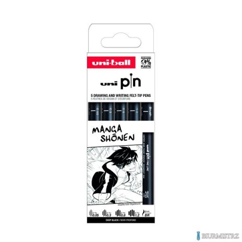 Cienkopis PIN 200, ZESTAW 5 SZT_MANGA_SHONEN