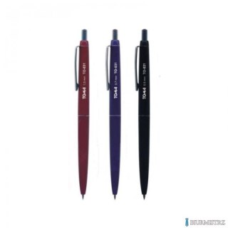 Długopis Asystent 0,5mm czarny TO-031 tusz niebieski TOMA