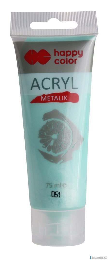 Farba akrylowa 75ml, miętowy metalik, Happy Color HA 7370 0075-051 SALE