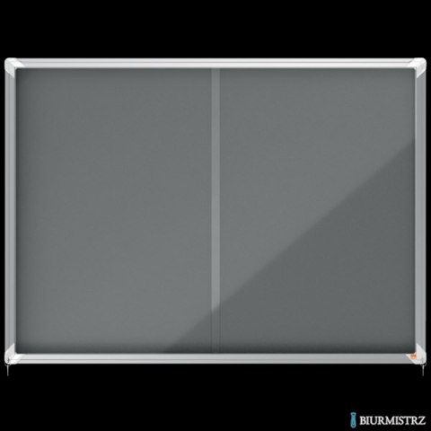 Gablota filcowa Nobo Premium Plus 18xA4, szara (drzwiczki przesówne) 1915338