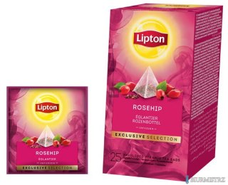 Herbata LIPTON PIRAMID DZIKA RÓŻA Exclusive Selection 25 kopert