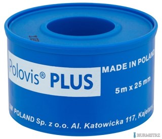 Hipoalergiczny przylepiec tkaninowy 5m x 25mm POLOVIS PLUS UU006387201 plaster na rolce
