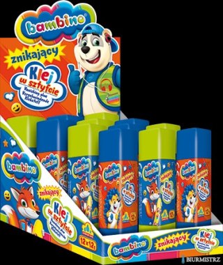 Klej znikający w sztyfcie 12g BAMBINO (12 szt)ST.MAJEWSKI