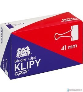 Klip 41mm 12szt (1.5/8 cala) czarny GRAND 110-1095 klipy do dokumentów