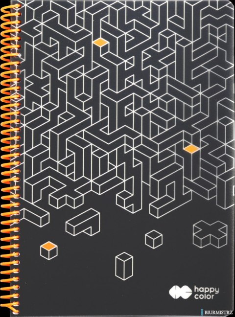 Kołobrulion JUST 1, A4, 80k, kratka, 80g/m2, okładka PP, Happy Color HA 4741 2030-JU1