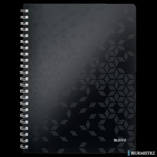 Kołonotatnik w kratkę A4 PP Leitz WOW, czarny 46380095