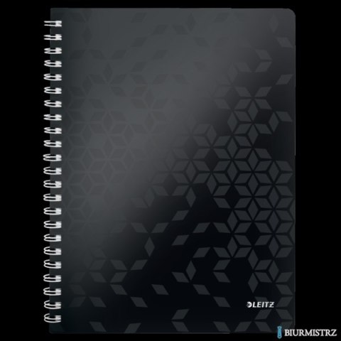 Kołonotatnik w kratkę A4 PP Leitz WOW, czarny 46380095