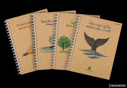 Kołozeszyt TOP 2000 GO GREEN A4 80k 70g okładka kraft 225g fsc kratka z marginesem 400155221