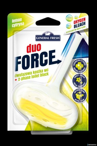Kostka do WC DUO FORCE zawieszka 40g cytryna GENERAL FRESH 40203