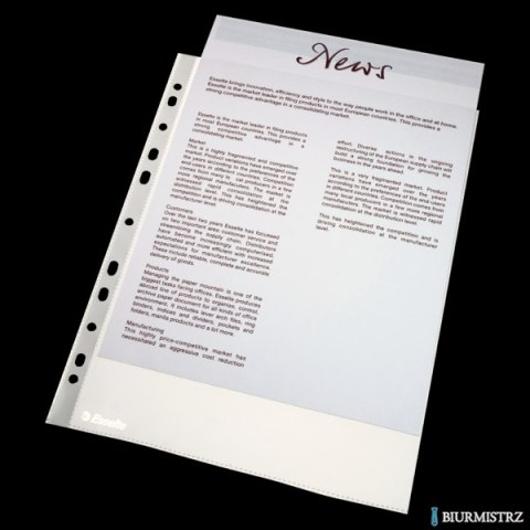 Koszulki groszkowe A4 Esselte, 43 mic., 25 szt., w folii, 56148 (X)