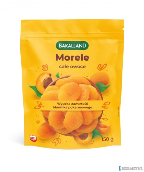 Morele suszone całe owoce 150g BAKALLAND