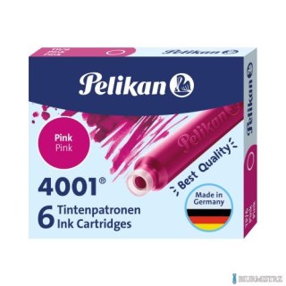 Naboje do piór, krótkie różowe 100435993 PELIKAN