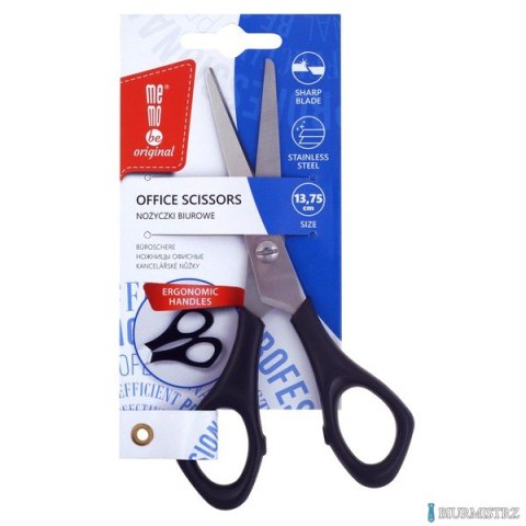 Nożyczki biurowe MemoBe czarne 13,75cm MN100-00
