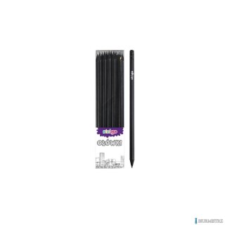 Ołówek z gumką HB-czarne drewno BE02 STRIGO