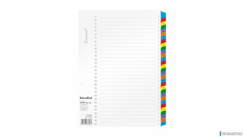 Przekładki laminowane A4 1-31 numeryczne TRY-04-08 Biurfol