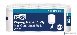 Ręcznik w roli mini TORK biały 1 warstwa (11 rolek) Advanced 415, długość 120m., system M1 100130