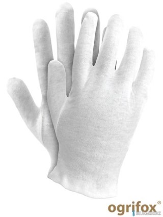 Rękawiczki białe cienkie bawełniane rozmiar 9 OGRIFOX OX-UNDER W 9 norma EN420