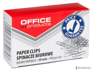 Spinacze okrągłe , 50mm, 100szt., srebrne, typu OFFICE PRODUCTS 18085015-05