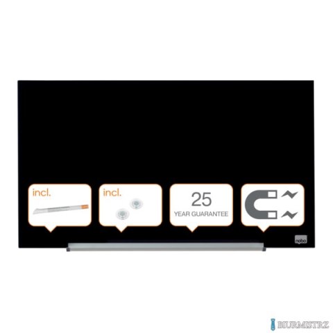 Szklana tablica Nobo Impression Pro 680x380mm, czarna