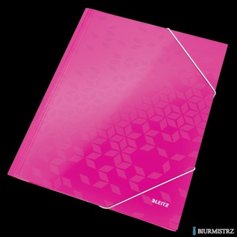 Teczka kartonowa z gumką LEITZ różowy WOW 39820023