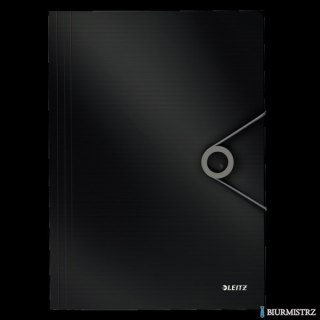 Teczka z gumką PP LEITZ SOLID A4 czarna 45631095