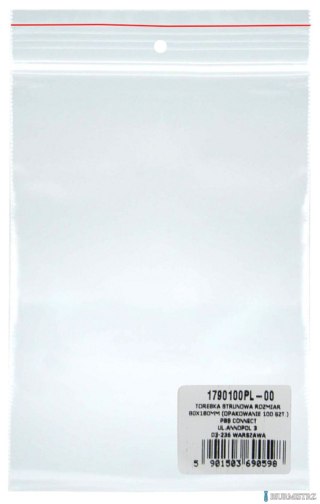 Torebka strunowa DONAU, PP, 80x180mm, 100szt., transparentna