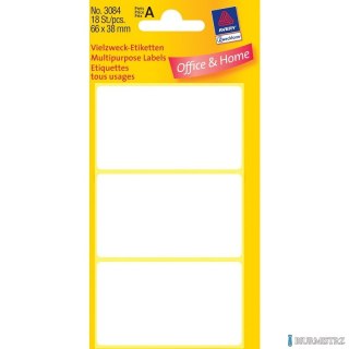 Trwałe minietykiety do opisywania ręcznego, 18 etyk./op., 76 x 39 mm, białe, AVERY ZWECKFORM, 3081