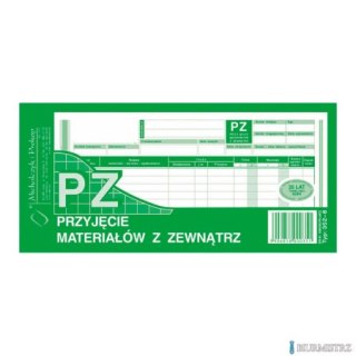 352-8 PZ przyjęcie materiałów z zewnątrz, 1/3 A4 80 kartek, MICHALCZYK&PROKOP