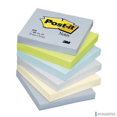 Bloczek 76x76 pal.MINERAL 654ML (6) POST-IT 3M