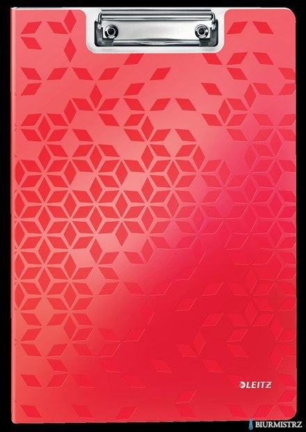 Deska z klipem i okładką Leitz WOW, czerwona 41990026