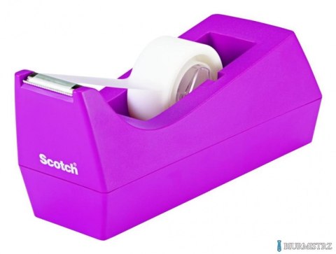 Dyspenser do taśm SCOTCH_ (C-38-M), w zestawie taśma Magic 19mmx8,9m, fioletowy