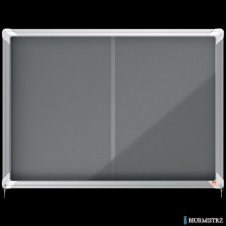 Gablota filcowa Nobo Premium Plus 8xA4, szara (drzwiczki przesówne) 1915336