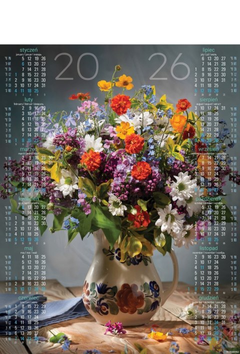 Kalendarz Plakatowy B-1, P16 - BUKIET 2026