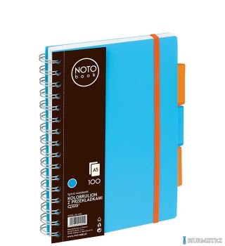 Kołobrulion Grand NOTO book A5 100 kartek niebieski kratka 150-1409 3 przekładki